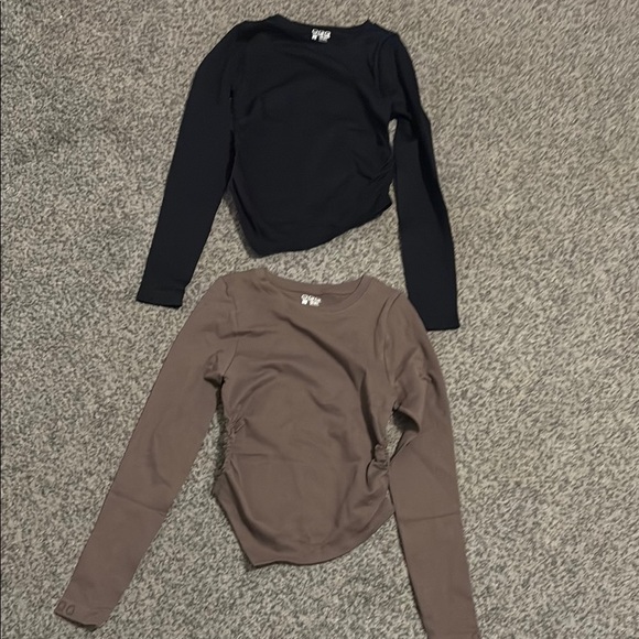 Long Sleeve Tops - Black and Brown - Picture 1 of 2